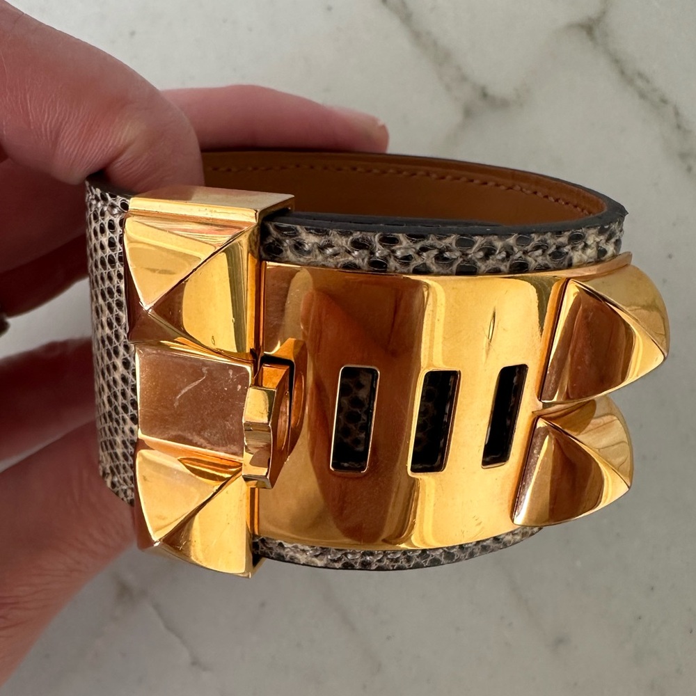 Hermès Collier de Chien bracelet - lizard - Picture 2 of 9